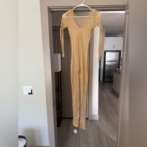 Gold Long Sleeve Jumpsuit